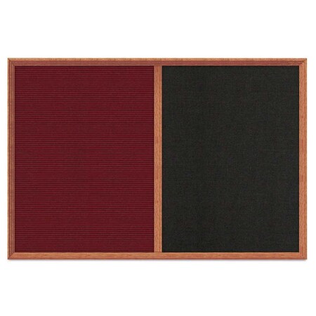 United Visual Products Enclosed Corkboard, 1 Door, 48"x36", 4" Fra UV3423-SATIN-BUFF